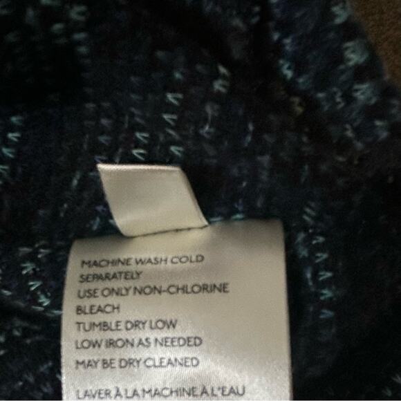 Free People We the Free Sweater Womens Size M Blue Oversized Turtleneck Boxy - Picture 11 of 12